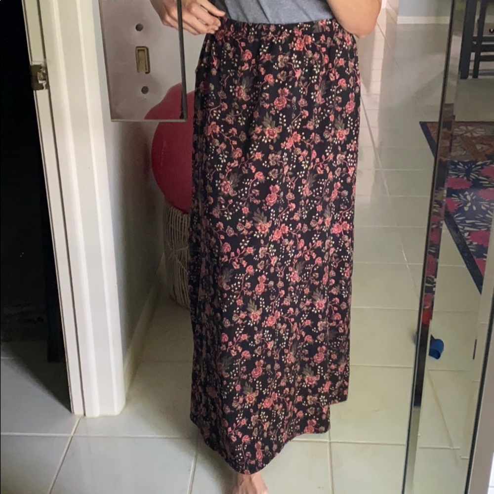 Long floral skirt